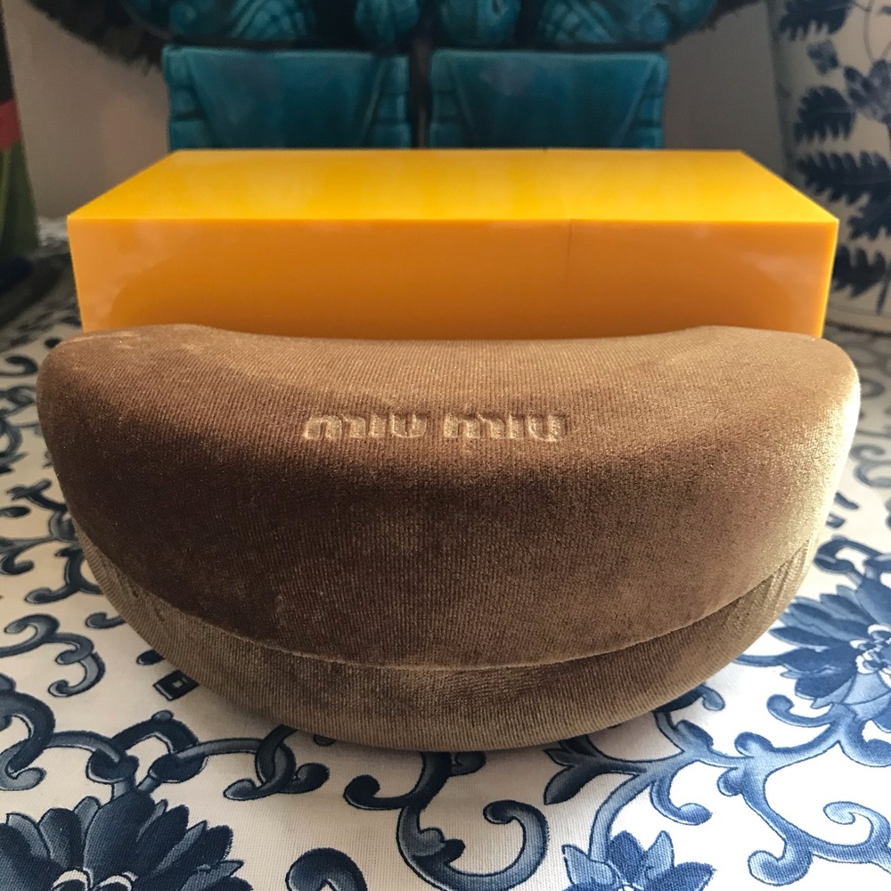 SOLD! N/A - Miu Miu VELVET Sunglass Clam CASE ~New